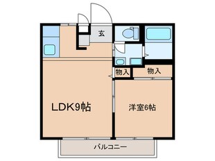 加藤ハイツ　Ａ棟の物件間取画像